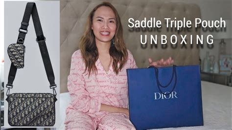 DIOR Saddle Triple Pouch (Fall 2023 Collection) UNBOXING and 